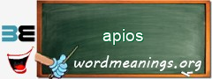 WordMeaning blackboard for apios